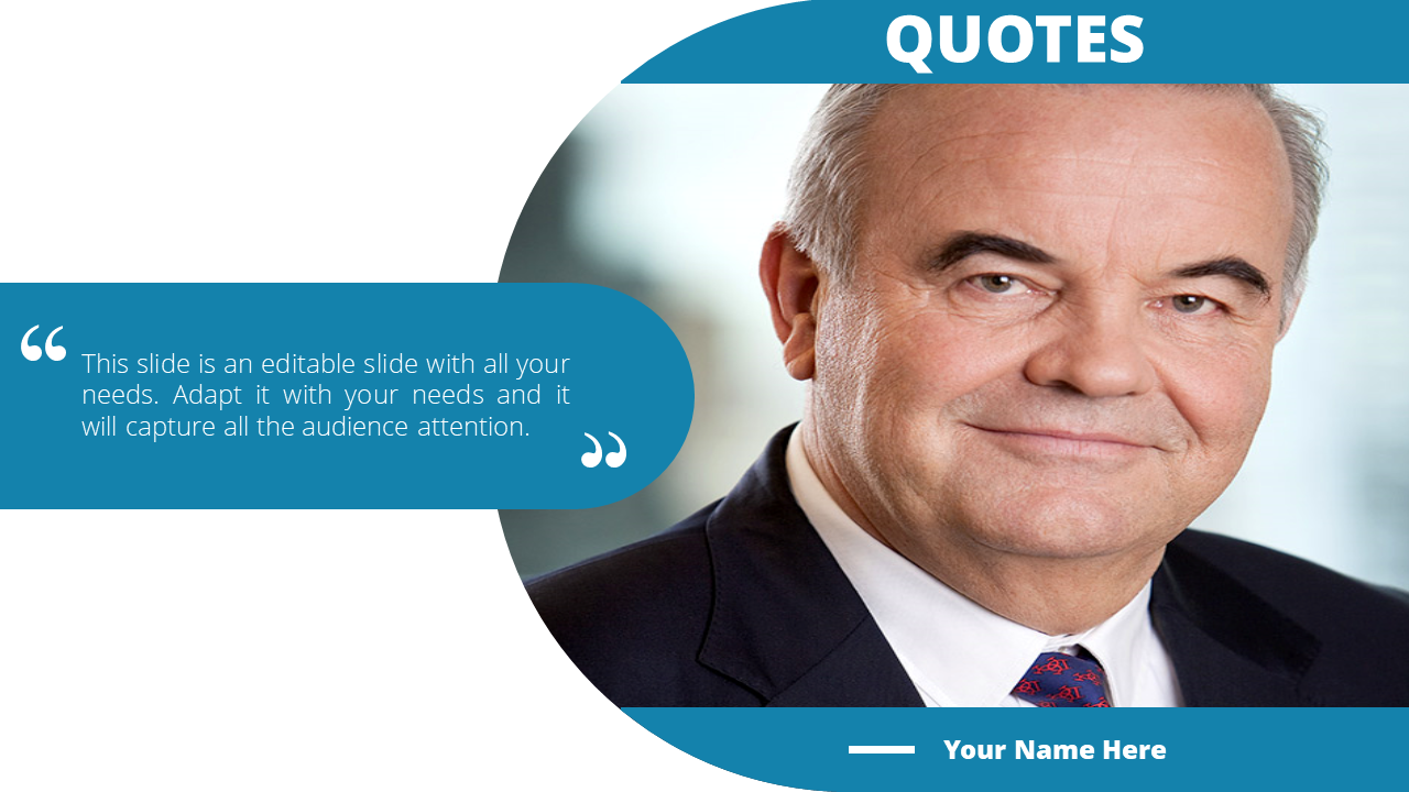 Incredible PowerPoint Quote Template Presentation Slide